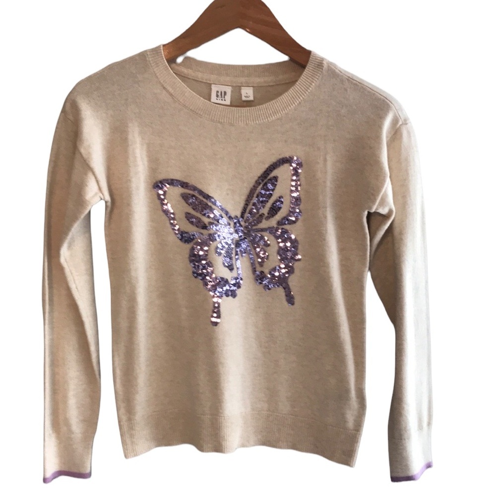 NWT! Gap kids butterfly sequins sweater 🦋